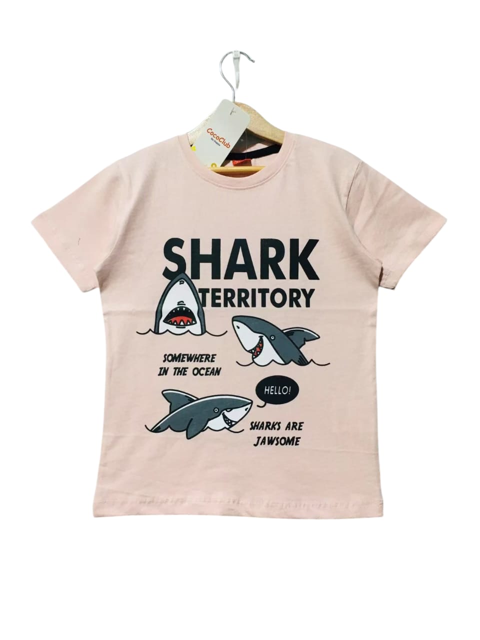 Shark Peach T-Shirt Boys