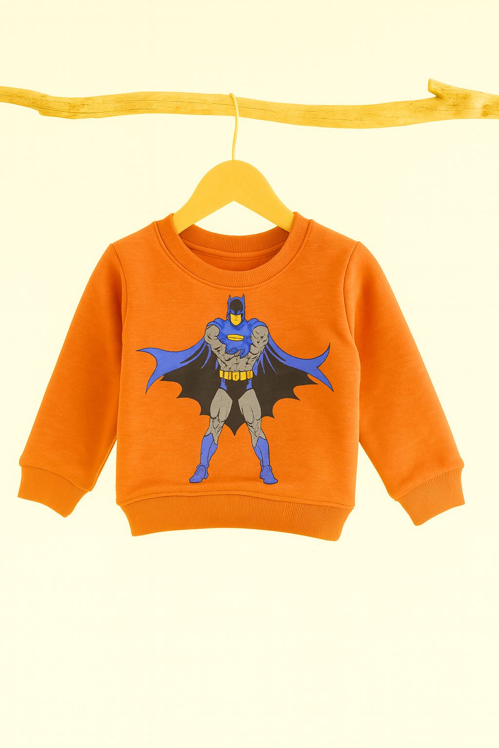 Batman print orange sweatshirt-Boys(R-99)