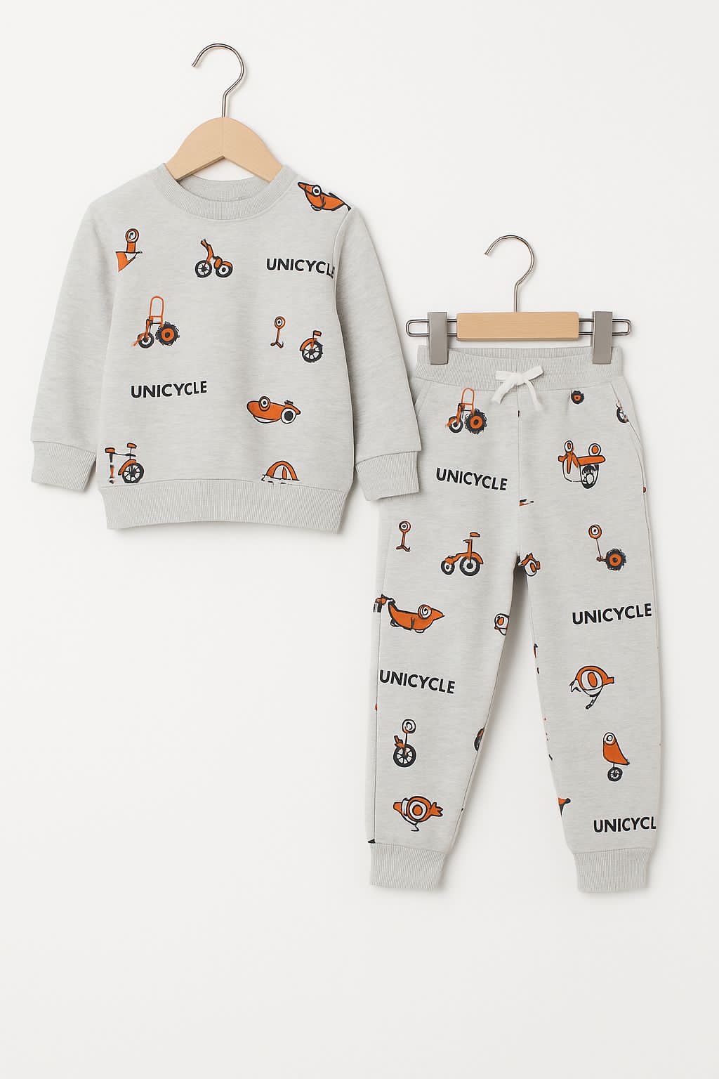 UNICYCLE light gray track suit- Boys