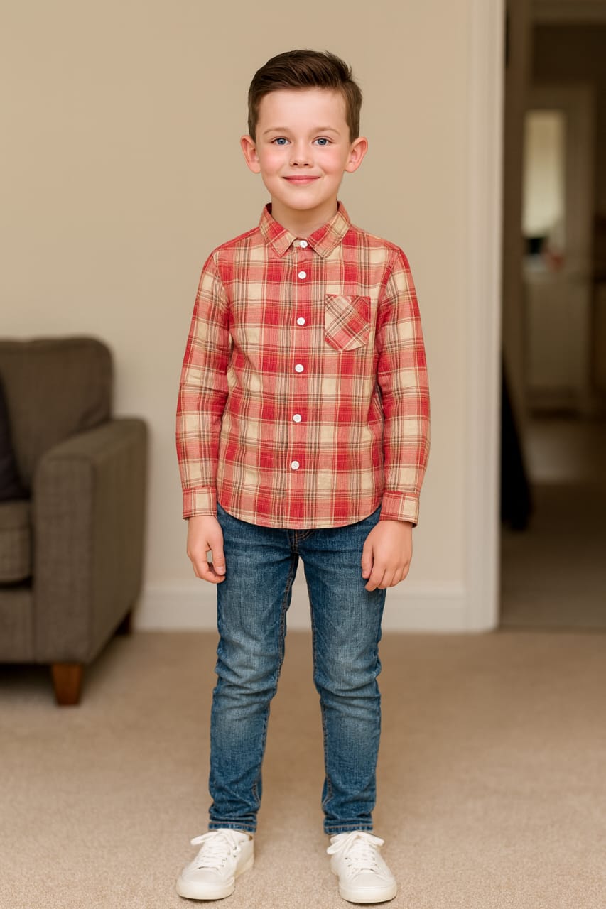 Autumn checks full sleeve casual shirt- Boys