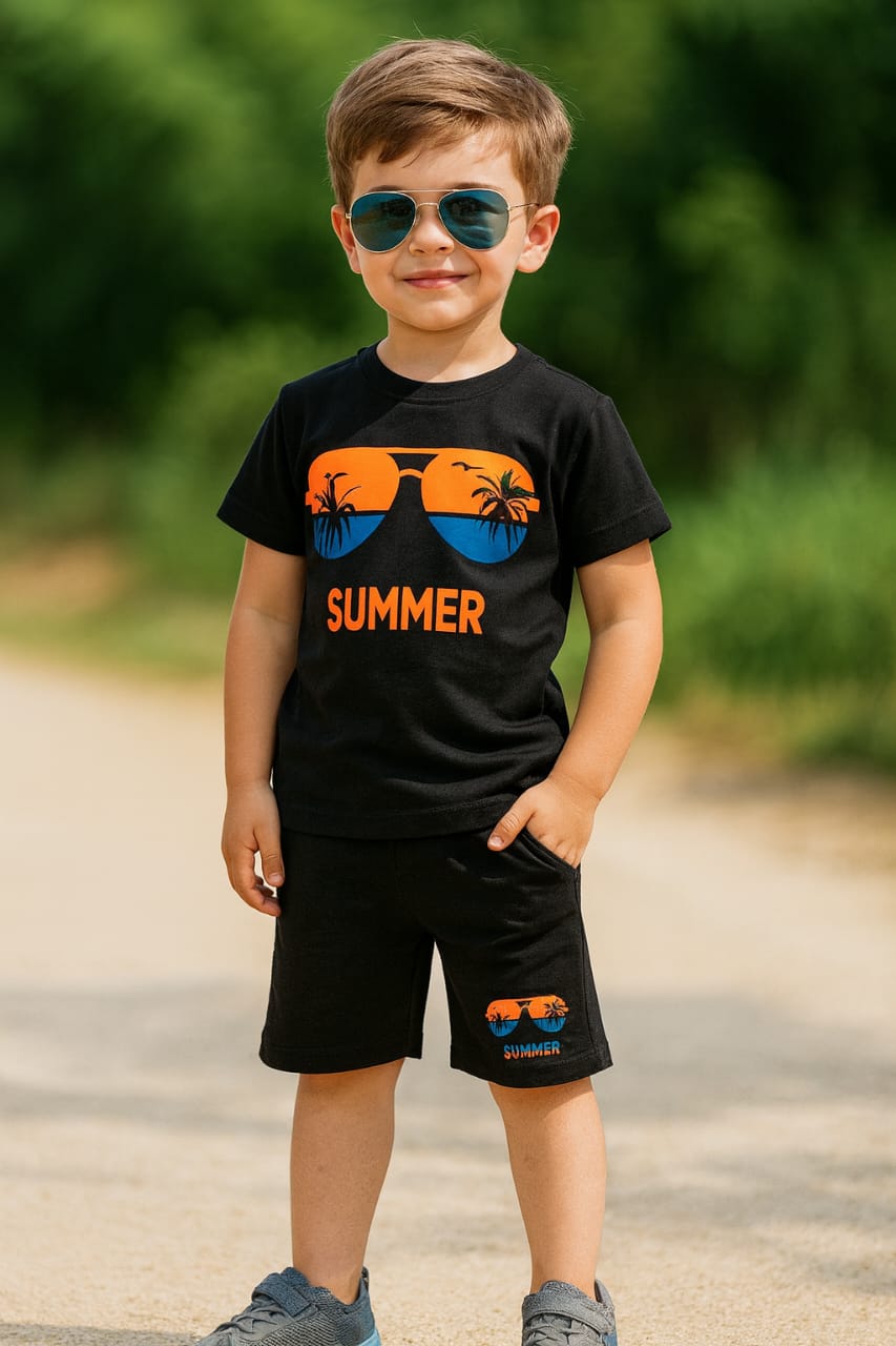 Summer Black Nicker Suit - Boys