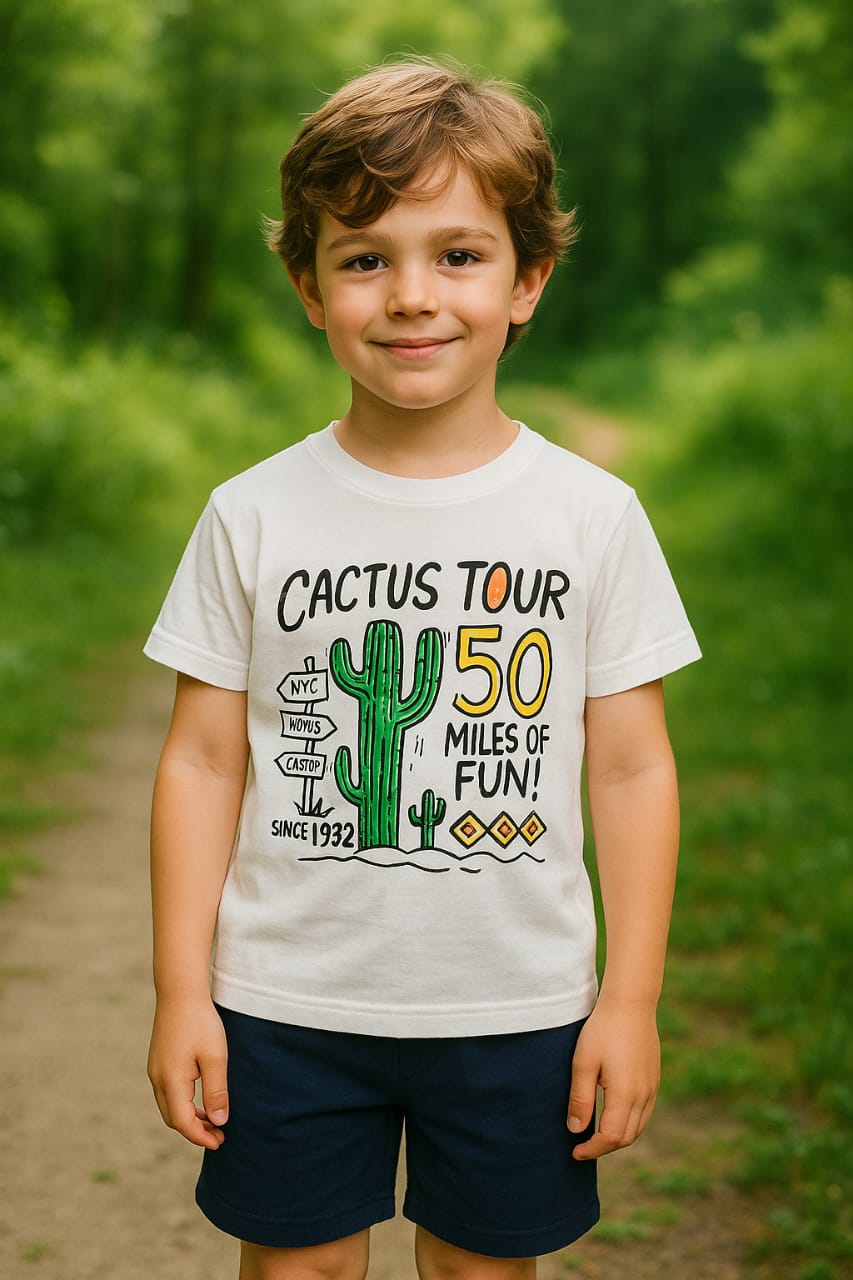 Cactus Tour White nicker Suit -Boys