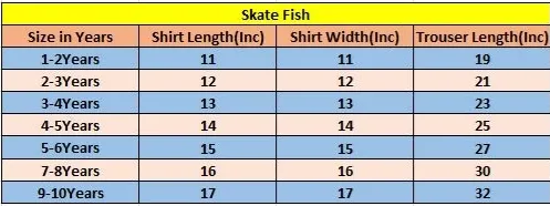 Yellow & sky Flowers Half Sleeveless Skate Fish- Girls