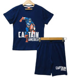Captain America Charcoal Nicker Suit -Boys
