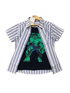 Spiderman Purple White Line Double Casual Shirt Boys