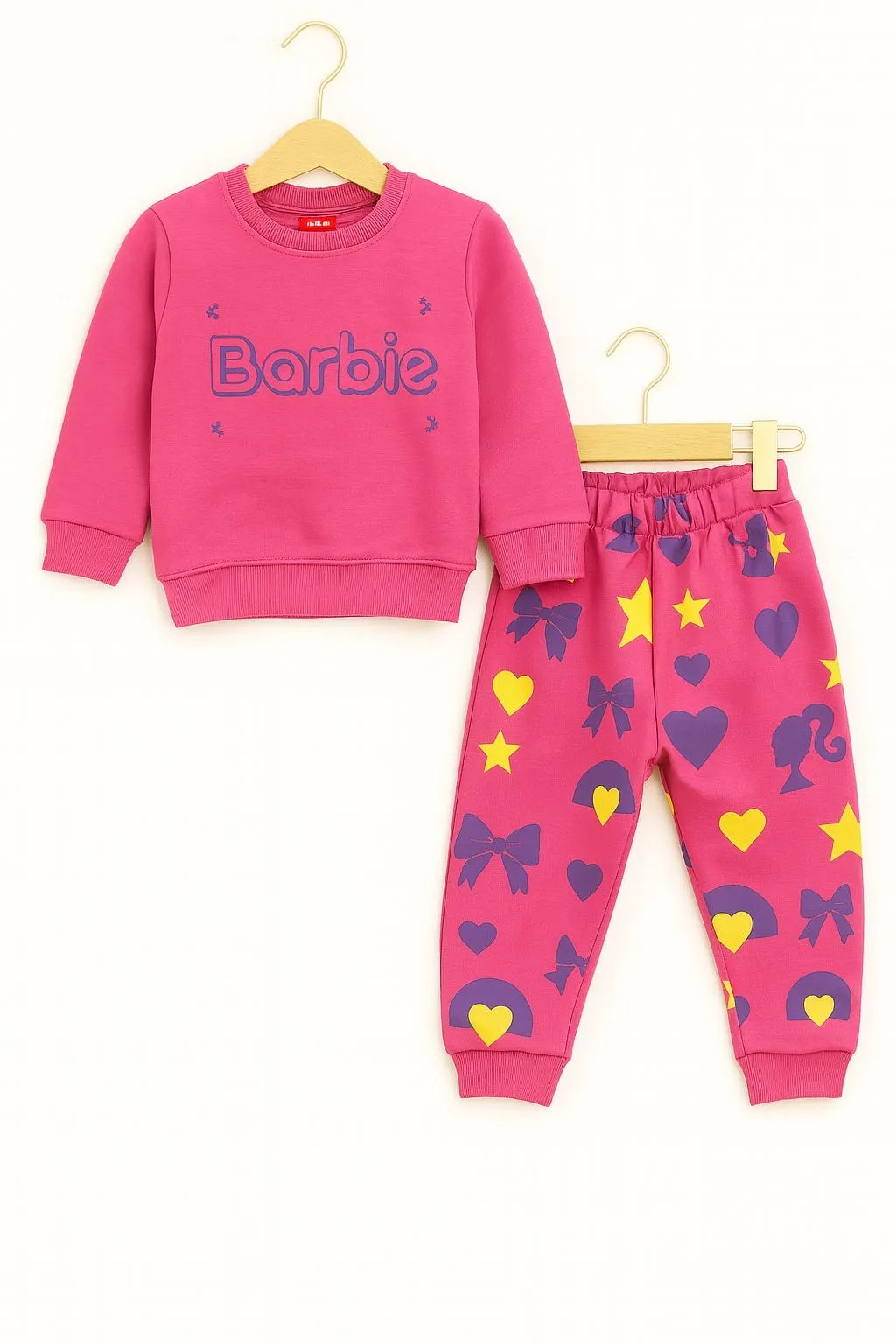 Fleece Baby Pink Tracksuit for Girls (15N)