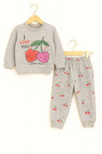Cherry much Oatmeal Track suit-Girls (R-4)