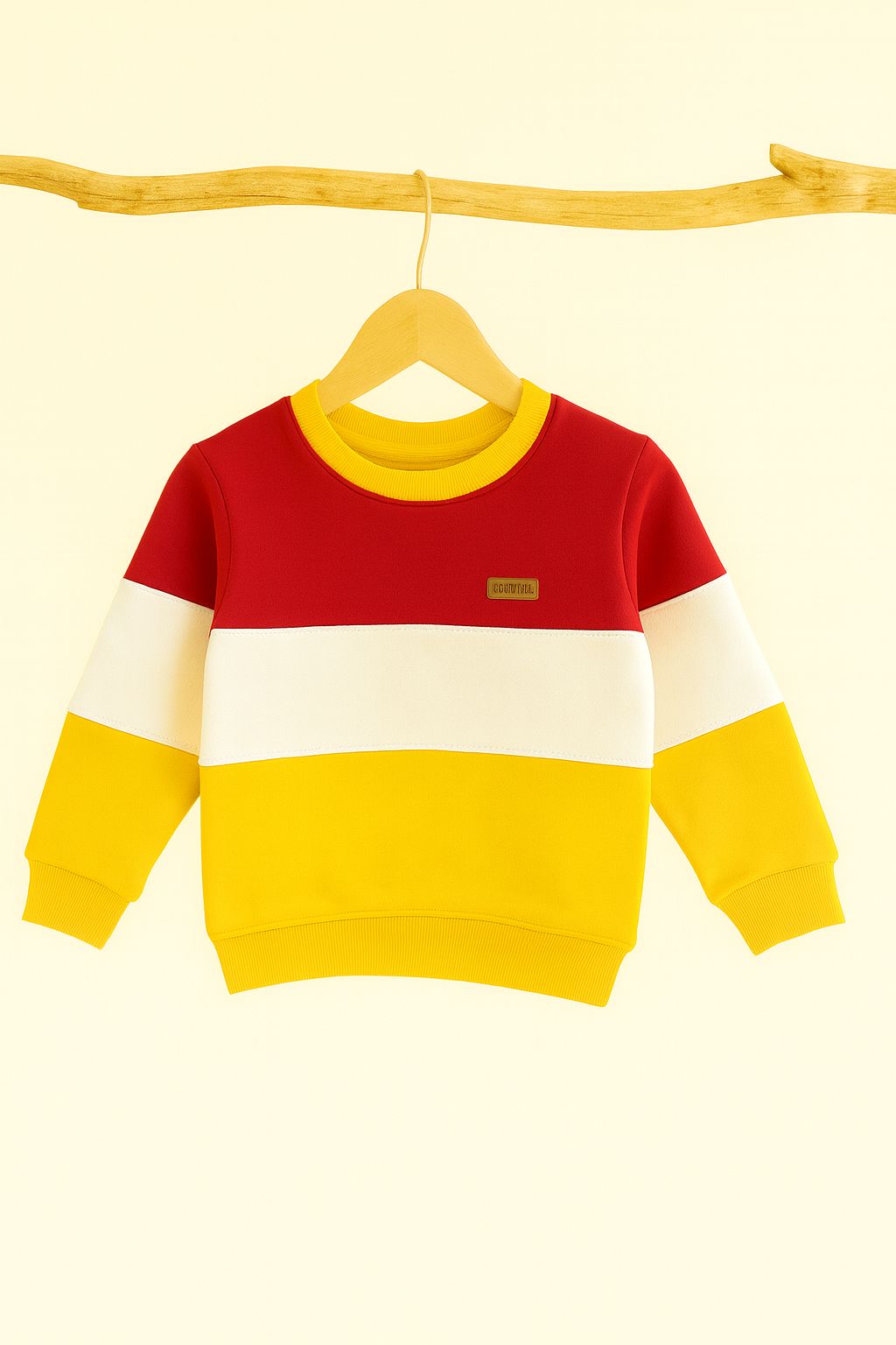 Three penal red and yellow sweatshirt-Boys (R-99)