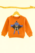 Batman print orange sweatshirt-Boys(R-99)
