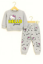 Hello friends oatmeal track suit-Girls(R-9)