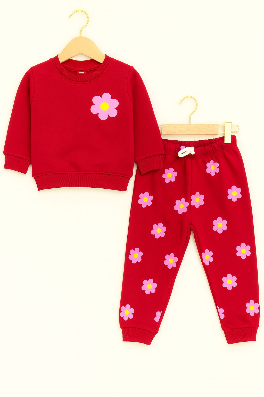 Sun flower red tracksuit-Girls (R-4)