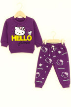 Hello friends dark purple track suit- Girls (R-8)