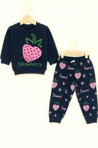Sweet strawberry navy tracksuit- Girls (R-6)
