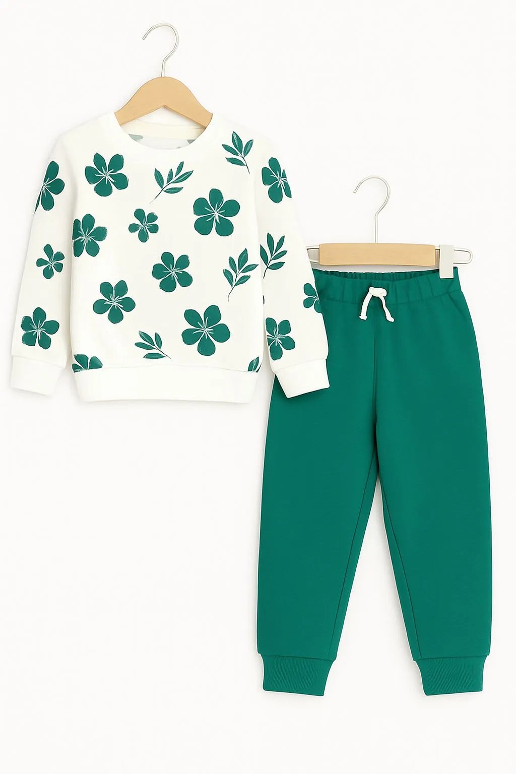Spring Blossom green Tracksuit for Girls (87N)