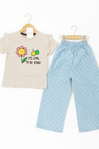 It's cool ski T-shirt & flapper-Girls