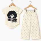 Blessed vives cream t-hirt & flapper-Girls