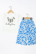 Breathing Dream white T-shirt & flapper-Girls