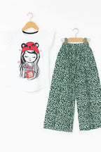 Mast sleep cream T-shirt & flapper- Girls