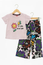 It's cool light purple T-shirt & flapper- Girls