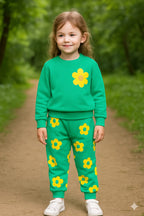 Sun flower c-green track suit- Girls (R-5)