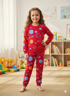 Smile Cute red track suit-Girls (R-3)
