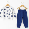 Blossom Chic White Tracksuit for Girls (R-15)