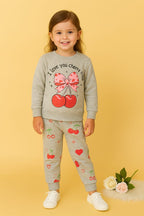 Cherry blom kids wear track suit-Girls