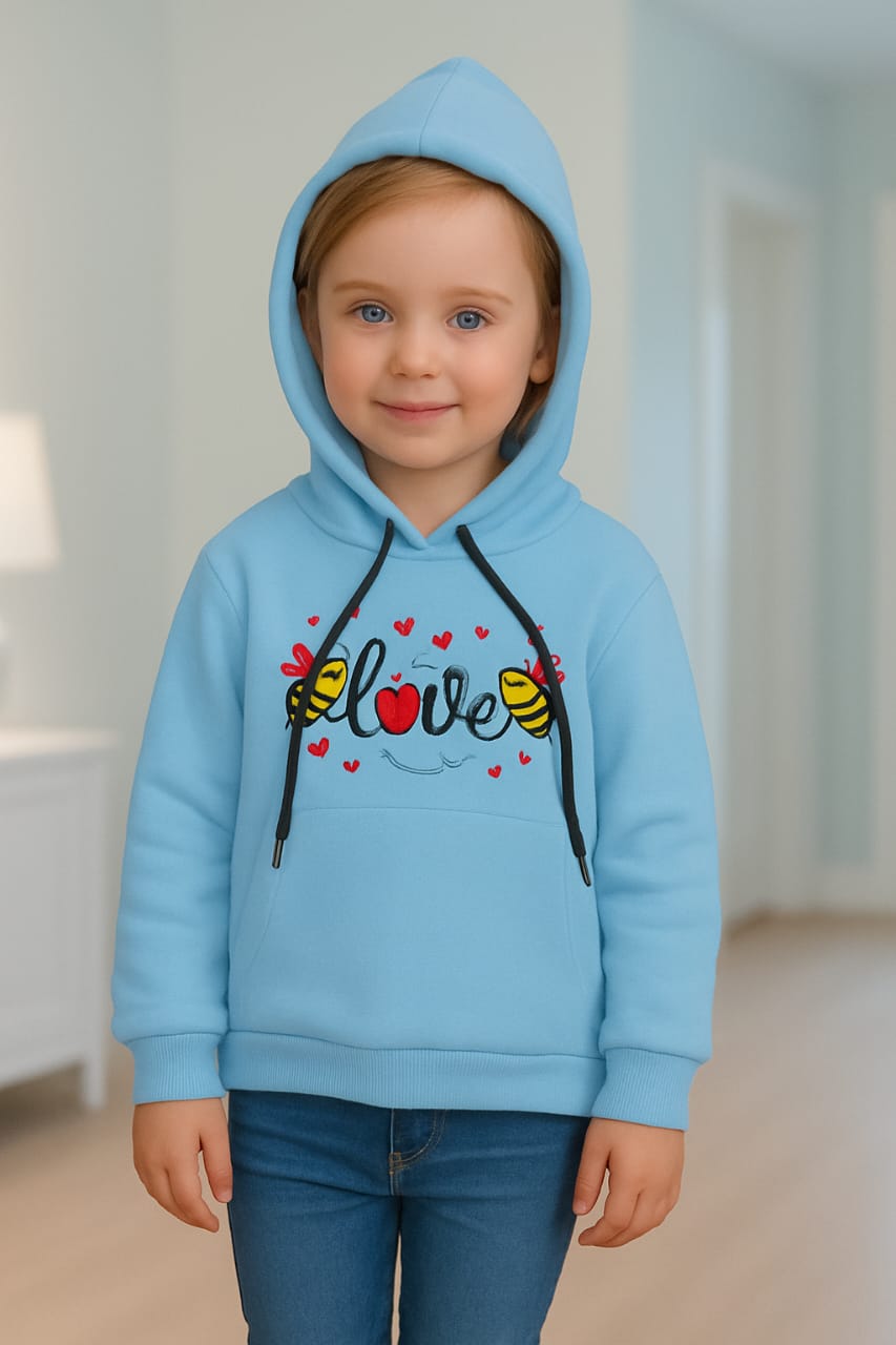 Honey love sky hoodie-Girls