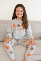 Winter is beautiful gray track suit- Girls