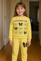Nine butterfly yellow track suit- Girls