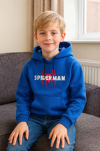 Spiderman logo royal blue hoodie- Boys