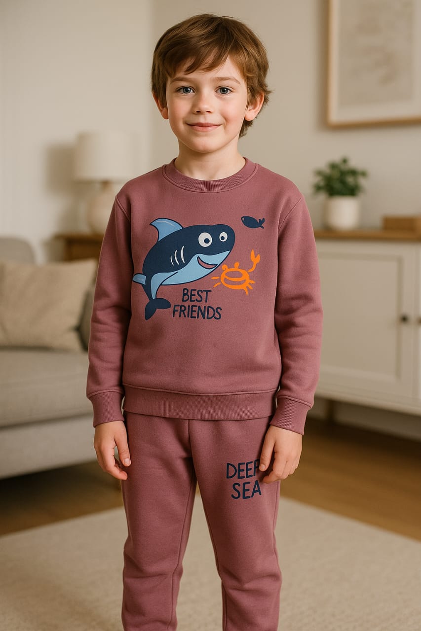 Three fishes mauve track suit- Boys