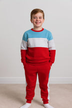 Three penal sky and red track suit- Boys