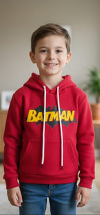 Batman print red hoodie- Boys(R-141)