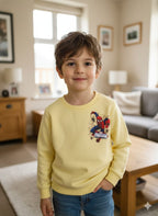 Spiderman print yellow sweatshirt- Boys