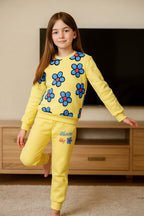 Sun flower yellow track sut- Girls(R-23,77)