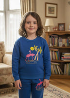 Falmingo paradise blue track suit- Girls(R-140)