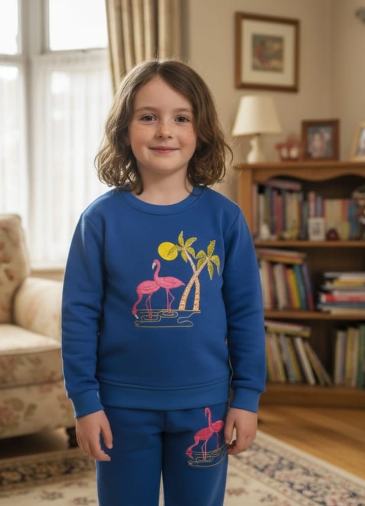 Falmingo paradise blue track suit- Girls(R-140)