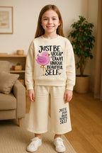 Just be your own skin flapper track suit- Girls(R-67)