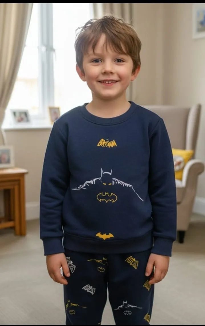 Batman Print Navy Tracksuit- Boys (61N)