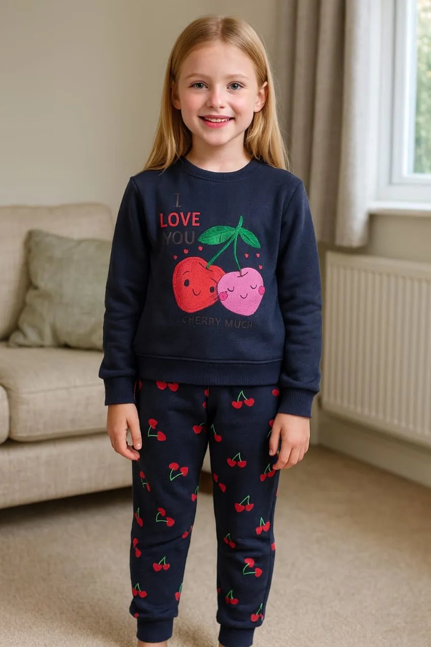 Cherry Much Navy Tracksuit for Girls (74N)
