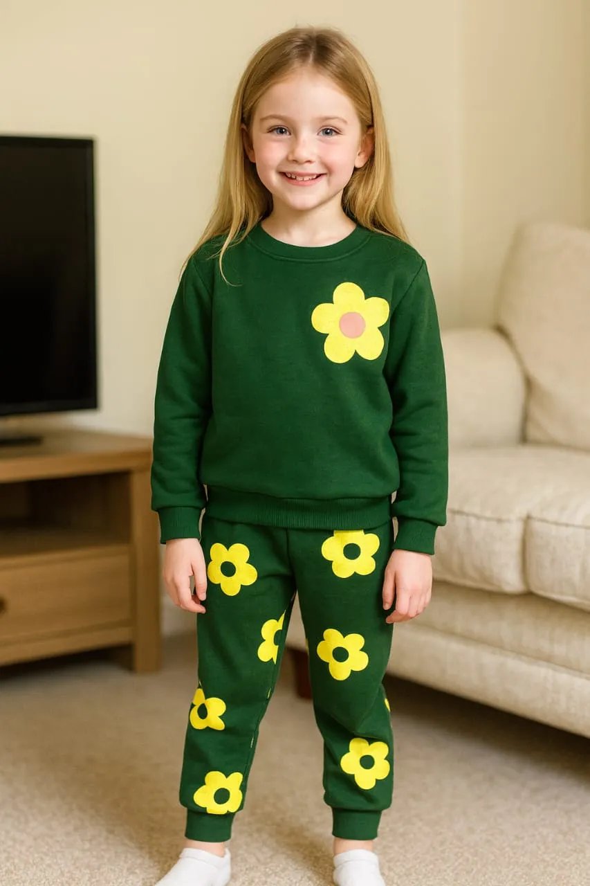 Sunflower Dark Green Tracksuit - Girls (81N)