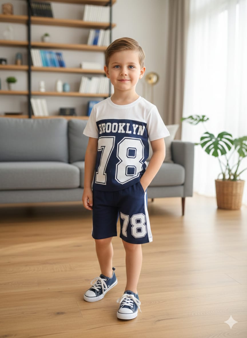Brooklyn champ navy nicker suit- Boys