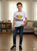 Simba print white T-shirt Boys