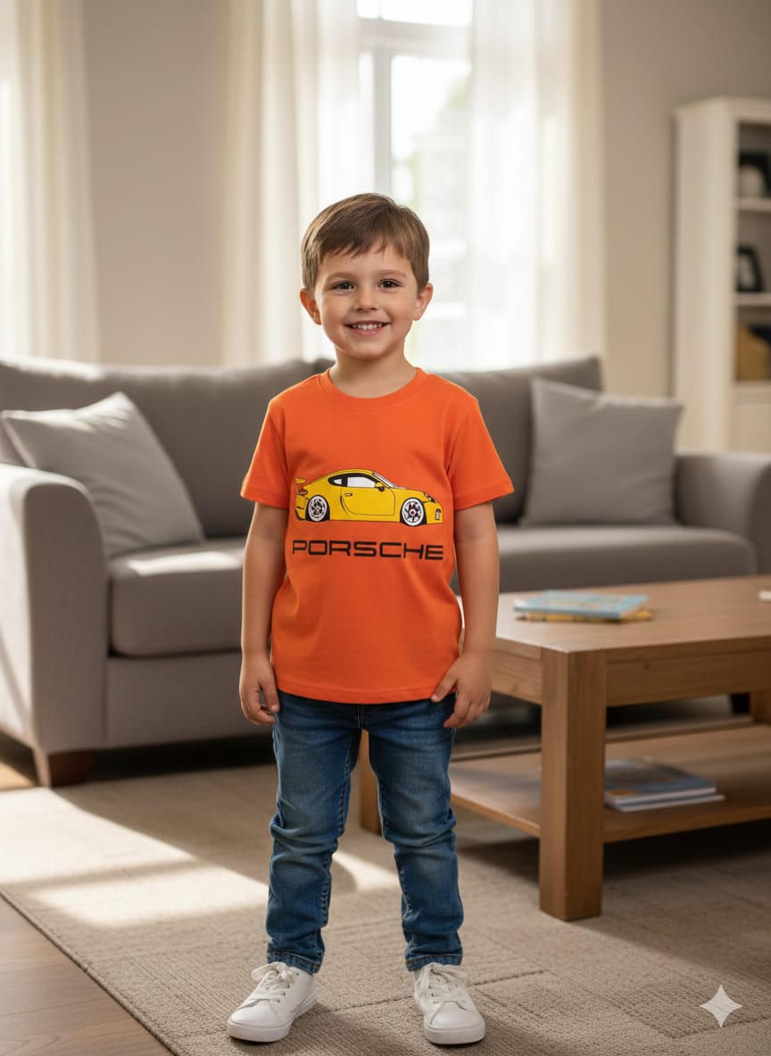 Porsche Orange T-shirt-Boys