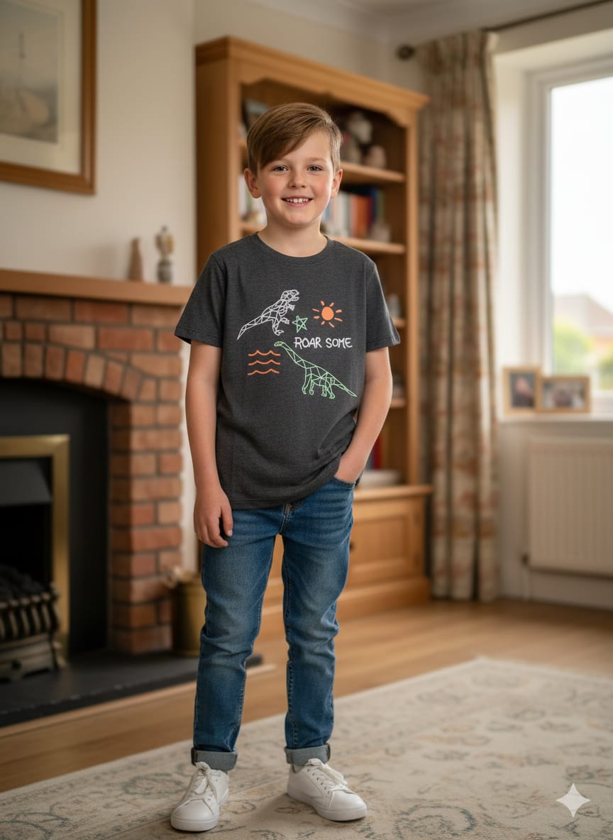 Sunlight Charcol T-shirt-Boys