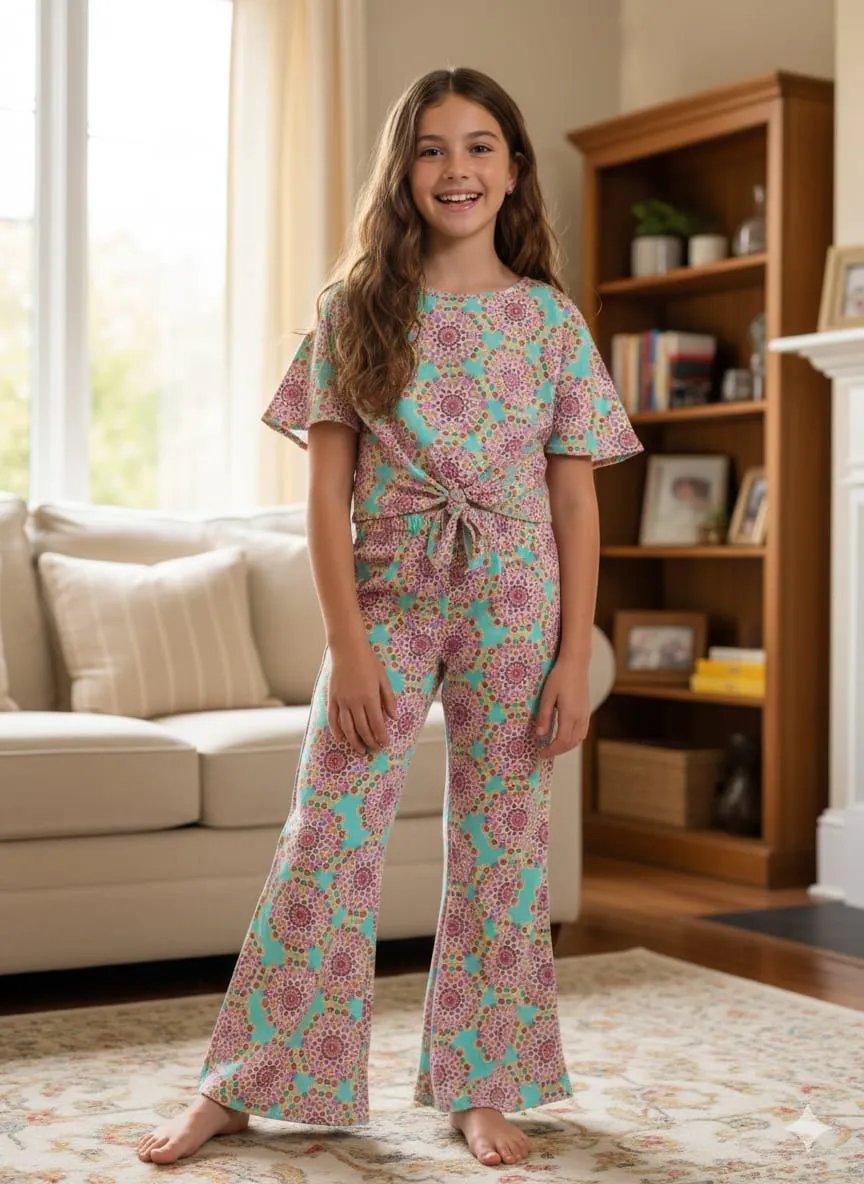 Multiple Dots Print Pista Skate Fish- Girls