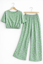White Flowers Print Pista Skate Fish- Girls