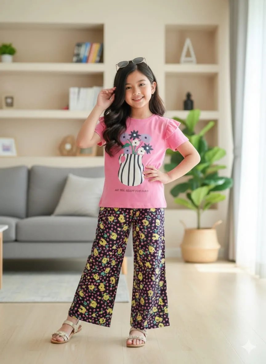Rose Garden Pink Category  T-Shirt &Flapper