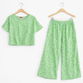 Blue Dots Print Green Skate Fish- Girls
